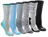 Dickies Women's Dri-Tech Fashion Moisture Control Crew Socks, Available in S-XL (5, 6, 12, Tribal (6 Pairs), Medium