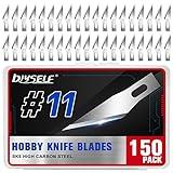 DIYSELF 150 PCS Exacto Knife Blades 11, Sharp Hobby Knife Blades, High Carbon Steel Craft Knife Blade, #11 Replacement Exacto Blade for Art, Scrapbooking, Stencil, Paper Cutting