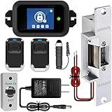 UHPPOTE 2-inch Touch Screen Wireless Remote Control with Electric Strike Lock for Door Entry Access Control System