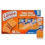 Lance Sandwich Crackers, ToastChee Peanut Butter, 10 Individual Packs, 6 Sandwiches Each