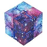 CABAX Infinity Toy Cube for Kids and Adults, Stress and Anxiety Relief Cool Hand Mini Kill Time Toys Infinite Toy Cube for Add, ADHD (Galaxy Space)