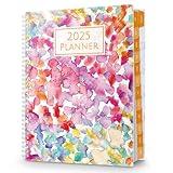 CRANBURY 2025 Planner Book 8.5x11 (Watercolor), Jan to Dec 2025, Large Monthly Weekly Daily Planner, Calendar Notebook with Monthly Tabs, 8x11 Agenda