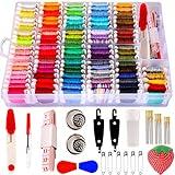 YITOHOP 200pcs+ Embroidery Floss kit, Friendship Bracelet String Kit with Organizer Box-Included 100pcs Friendship Bracelet Floss Thread,Cross Stitch Kits Xmas Gifts