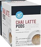 Amazon Brand - Happy Belly Tea Pods Compatible with 2.0 K-Cup Brewers, Chai Latte, 24 Count, Pack of 1 (Previously Solimo)