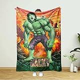 Angeline Kids USA Made Custom Giant Superhero Boy Blanket – Personalize with Your Child's Face and Name Blanket – Cozy, Fun for Baby Boy Minky 50x60