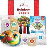 Baketivity Rainbow Bagel Kids Baking Kit - Baking Kits for Kids with Premeasured Ingredients, Step-By-Step Instructions, Video Guide, and STEM Lessons - Kids Cooking Kit for Ages 6-12+