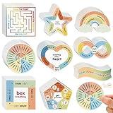 Libima 72 Pieces Anxiety Sensory Stickers Textured Stickers Fidget Mindfulness Sticker School Counselor Supplies Adult Sensory Items Anxiety Relief, 9 Styles(Retro Color)