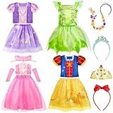 Meland Princess Dress Up - Dress Up Clothes for Girls with Toys,Christmas Birthday Gift for Toddler Girls 3,4,5,6,7,8 Years