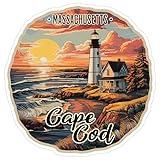 Cape Cod Massachusetts Sticker 4 Inch Travel Souvenir City Destination - Waterproof Vinyl Decal for Laptop Water Bottle Car Tumbler - Durable Aesthetic Long-Lasting Stickers for Adults ID44990