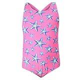 Lands' End Girls' Swimwear UPF 50 One Piece Swim Suit, Pink Shell Fish