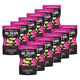 OH SNAP! Sassy Bites (12 Pack) - Sweet Pickle Bites With A Little Kick - Fresh Packed Ready to Eat Sweet & Spicy Pickle - Gluten-Free, Fat-Free, Non-GMO Veggies - Delicious & Healthy Snack