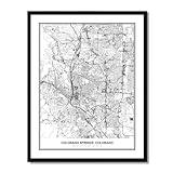Susie Arts 11X14 Unframed Colorado Springs Colorado Wall Art Metropolitan City View Abstract Street Map Art Print Poster Wall Decor Home Office sdm050