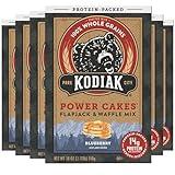 Kodiak Cakes Power Cakes Protein Pancake Mix & Waffle Mix - 100% Whole Grain - Blueberry (Pack of 6)