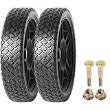 AR-PRO (2-Pack) Replacement 8" Push Lawn Mower Wheels - Universal 8" Lawn Mower Wheels with 1-1/4" Width Hub and 1/2" Bearings - Fit for Standard Lawn Mowers, Pressure Washers, Generators and More