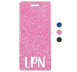 Plifal LPN Badge Buddy Card Nurse Nursing Accessories Glitter Vertical Badge Identification Tags
