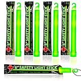 25 Ultra Bright Green Glow Sticks - Individual Packed With Lanyard - For Camping, Emergency Survival - Glow Lights for Blackouts, Hurricane and Storms- 6 Inch Chem Light Sticks with 12 Hour Duration