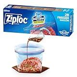 Ziploc Gallon Food Storage Freezer Bags, Stay Open Design with Stand-Up Bottom, Easy to Fill, 28 Count