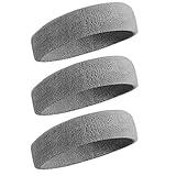 BEACE Sweatbands Sports Headband for Men & Women - Moisture Wicking Athletic Cotton Terry Cloth Sweatband for Tennis, Basketball, Running, Gym, Working Out