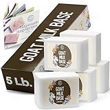 Prime Creations Soap Base for soap making supplies melt and pour soap base for DIY crafting moisturizing glycerin 5 LB, Unscented - Goat Milk