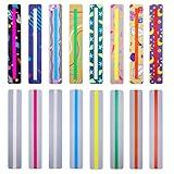 16 Piece Guided Reading Highlight Strips, Colored Overlays Bookmarks Help with Dyslexia, Reading Trackers Ruler, ADHD Tools for Reading, Teens Adults, Student Teacher Supply (Colorful)