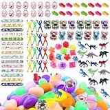 Grisofaa 105 Packs Prefilled Easter Eggs with Toys Inside - Pre Filled Stuffed Easter Eggs for Hunt,Easter Gifts, Easter Basket Stuffers, Easter Party Favors