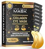 Collagen Eye Masks - Under Eye Patches - Reduce Dark Circles - Puffy Eyes - Wrinkle Treatment - Collagen Eye Pads - Anti-Wrinkle - Undereye Bags - Firming and Hydrating Patches - 24 Pairs