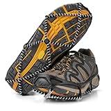 Yaktrax Walk Traction Cleats - 360-Degree Grip on Snow, Ice, & Multi-terrain Surfaces - Elastic Outer Band w/ Easy-On/Off Heel Tab & 1.2mm Zinc-coated Steel Coils - Abrasion & Rust Resistant - Unisex