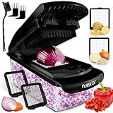 Fullstar Vegetable Chopper and Spiralizer - Food Chopper with Container, Fruit Slicer, Kitchen Gadgets & Accessories, Home Essentials (2 in 1, Black)
