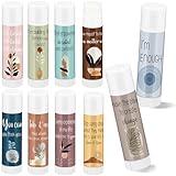 Leelosp 50 Sets Positive Affirmation Gifts Set for Women Lip Balm Bulk with Positive Daily Affirmation Cards, Motivational Encouragement, Self Care Gifts for Stress Relief, Mental Health Awareness