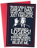 BETHEGIFT Funny Card for Dad from Daughter, Son, Kids - Dad Birthday Card - Christmas Gifts for Dad Card - Dad Christmas Gifts - Fathers Day Card for Dad - Humorous Dad Greeting Cards