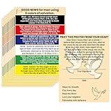 Plan of Salvation Card Prayer Cards 50 Pcs Tracts Pocket Holy Postcards - Christian Inspirational Bible Verses Church Religious Bookmarks for Men Women Teens Church Supplies 4.7 x 3.5 Inch