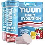 Nuun Hydration Daily, Wellness Electrolyte Tablets, Mixed Berry, No Sugar, 5 Essential Electrolytes for Hydration, Vegan, Gluten Free, 4 Pack (40 Servings)