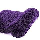 Walensee Bath Rug for Bathroom Non Slip Bathroom Mat (20 x 32, Dark Purple) Water Absorbent Soft Microfiber Shaggy Bathroom Rug Machine Washable Bath Mat for Bathroom Thick Plush Shower Mat