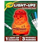 Crayola Light-Ups - Santa, Light Up Santa Toy, Reusable Holiday Craft, Glow in The Dark, Indoor Holiday Decoration, Stocking Stuffer, Gift