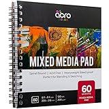Mixed Media Sketchbook 8.11” x 8.5” | Spiral Bound Sketch Pad With Thick, Heavyweight Paper, 200 GSM, 120 LBS | Art Sketch Book For All Wet & Dry Media - Watercolor, Paint, Pencils, Charcoal, Pens |