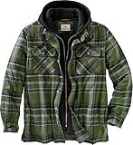 Legendary Whitetails Men's Maplewood Hooded Shirt Jacket, Army Green Plaid, 3X-Large