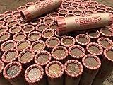 50 Wheat Pennies (Unsearched Shotgun Roll) - Mixed Years Circulated Good or Better.