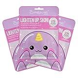 The Crème Shop | Korean Skin Care Lighten Up, Skin! Animal Narwhal Face Mask Sheet 3 Pack - Infused with Brightening Vitamin C