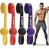 LEEKEY Resistance Bands,Rubber Exercise Bands - Workout Bands Set, 5-85LBS Resistance Bands for Working Out,for Men and Women Fitness Training, Physical Therapy,Home Workouts