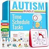 Autism & Prosperity Time Schedule Tasks - Autism Learning Materials, Special Education Autism Sensory Products, Sensory Toys for Kids with Autism, Visual Schedule for Kids with Autism Age 3 4 5 7 8 12