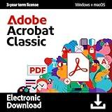 Adobe Acrobat Classic | PC/Mac Code | Software Download | PDF Software | 3-year term license | non-renewing | Activation Required