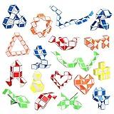 Ganowo 18 Pack Fidget Snake Cube Mini Twist PuzzleToys for Kids Teens Stocking Stuffer, Birthday Party Favors, Goodie Bags Fillers, Classroom Rewards, Random Colors