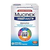 Mucinex Maximum Strength Fast-Max Cold & Flu All-In-One Liquid Gels, 16ct (Packaging May Vary)