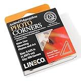 Lineco Infinity 0.625" Clear Acid-Free Archival Photo Corners Self Adhesive, Pressure Sensitive, Non-Yellowing, Mounting for Pictures, Scrapbook, DIY, Displaying Posters (Pack of 500)