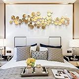 YUDACHU Metal Wall Art Gold Decor for Living Room, Modern Geometric 3D Accents 59" 19.6" Large Luxury for Bedroom, Dining Room, Decorations Sculptures