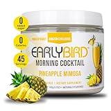 EarlyBird Morning Cocktail - Pineapple Mimosa 45 Servings - Clean Energy Drink (Natural Caffeine), Increased Motivation (Nootropics), Supercharged Hydration (Electrolytes) - Wake Up Early Drink w/