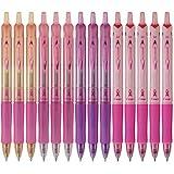 PILOT Acroball Breast Cancer Awareness Collection Advanced Ink Refillable & Retractable Ball Point Pens, Fine Point, Assorted Colors, 14-Pack (14688)