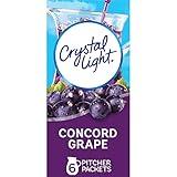 Crystal Light Concord Grape Artificially Flavored Powdered Drink Mix, 6 ct Pitcher Packets