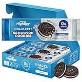 HighKey Sugar Free Sandwich Cookies - Low Calorie, Keto-Friendly Snack With Zero Sugar and Gluten Free - 30 Count