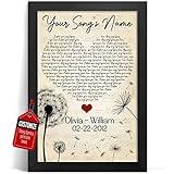 VICILO Custom Song Lyrics Canvas Wall Art - Gifts for Him and Her - Personalized Music Poster Wall Hanging Decor - Cool Things for Your Room, Christmas Gifts for Boyfriend, Couples Gifts